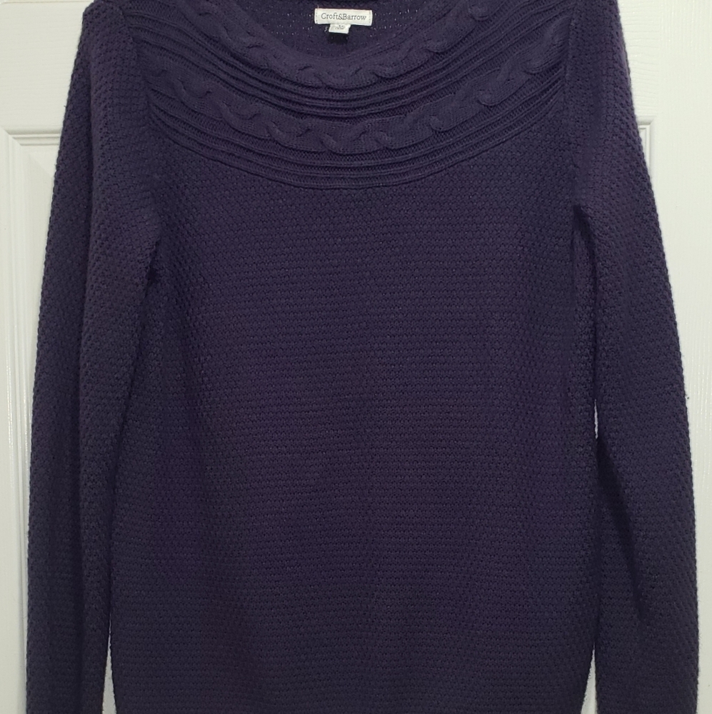 Women's Croft&Barrow purple sweater sz med